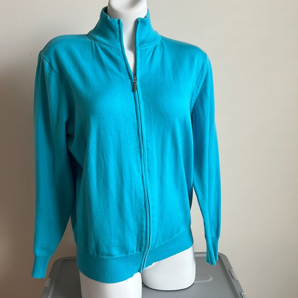 Zip turquoise Sweater